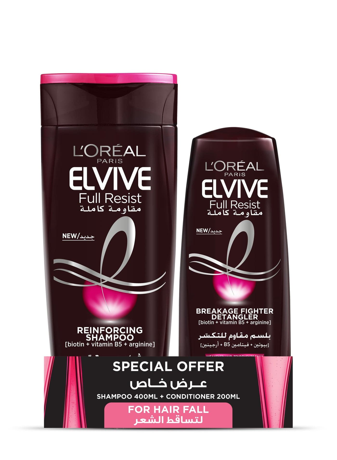 Elvive Fall Resist Shampoo+Conditioner, For Hair Fall