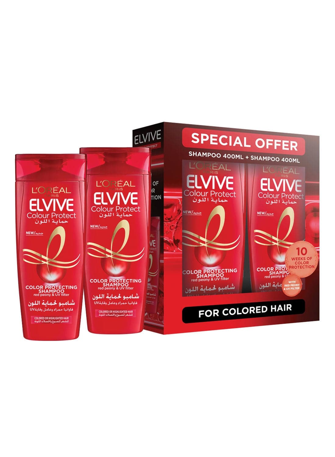 Elvive Color Protect Shampoo 400ml Twin Pack