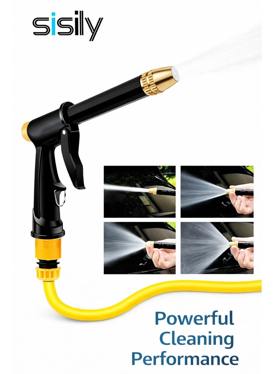 1 piece powerful pressure car wash water gun (tube not included) with multifunctional garden shower and nozzle for effective cleaning