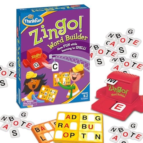 ThinkFun 7706T Zingo Word Builder Early Reading Game Award Winning Game for PreReaders and Early Readers