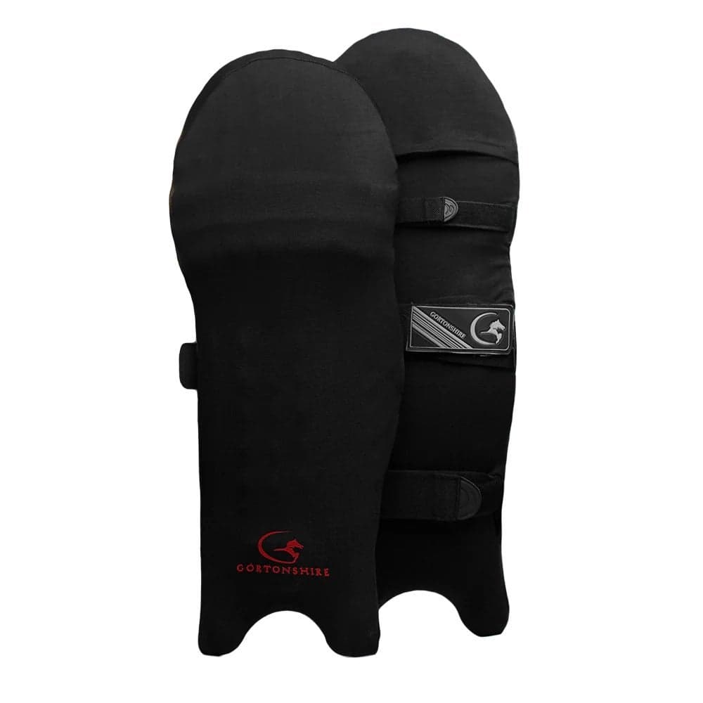 Gortonshire Cricket Pads Colored Skins - Black