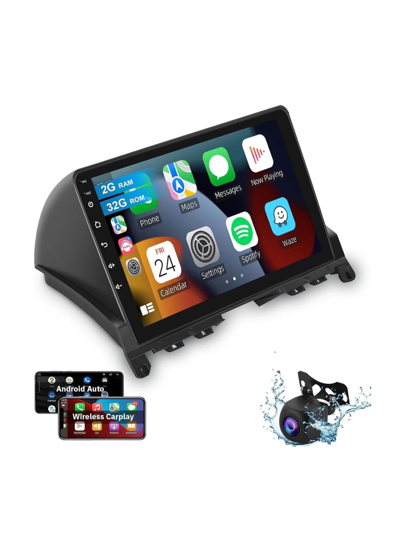 Android Car Stereo for Mercedes Benz C-Class C180 C200 C230 C250 C300 C350 W204 S204 2006 2007 2008 2009 2010 2011 1GB RAM 32GB ROM 9 Inch MirrorLink WiFi BT, IPS Touch Screen with AHD Camera Included