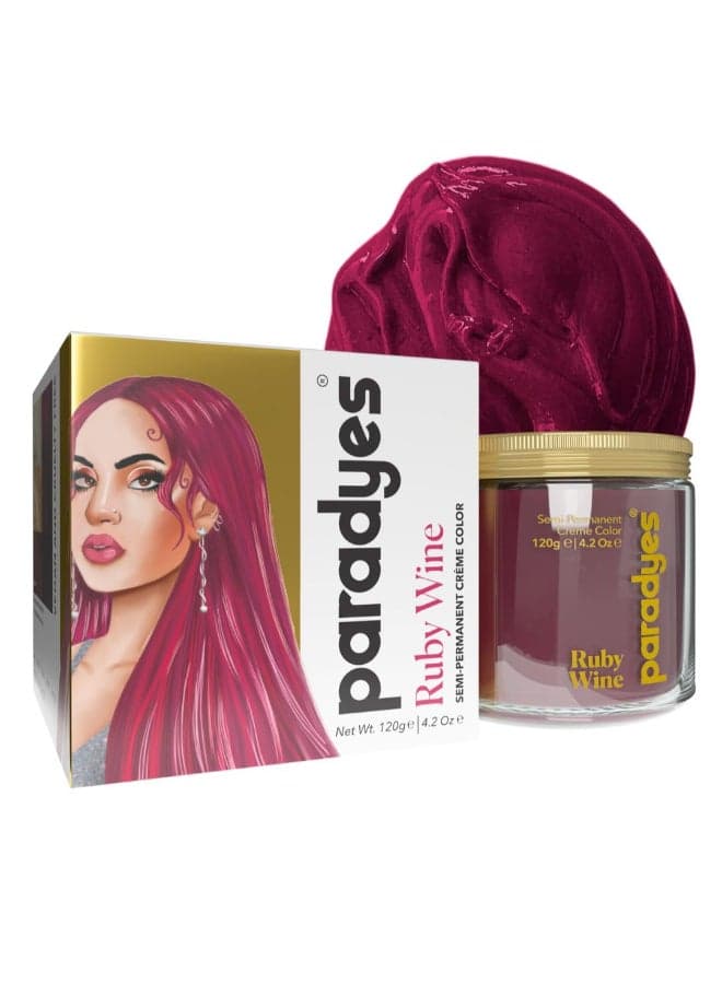 Top-up Semi-permanent Ruby Wine DIY Conditioner Based Hair Colour, 120 gm