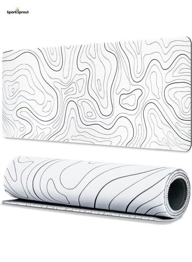 Gaming Laptop Mouse Pad Gaming Mouse Pad Big Desk Pads PC Keyboard Non-Slip Thicker Super Rubber Table Mat Mouse Pads Edges Design for mouse and keyboard,gaming home and working office(size:80cm*30cm)