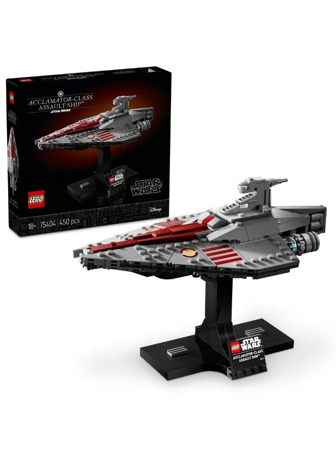 Star Wars Acclamator-Class Assault Ship Model Set 75404 (Age 18+, 450 Pieces)