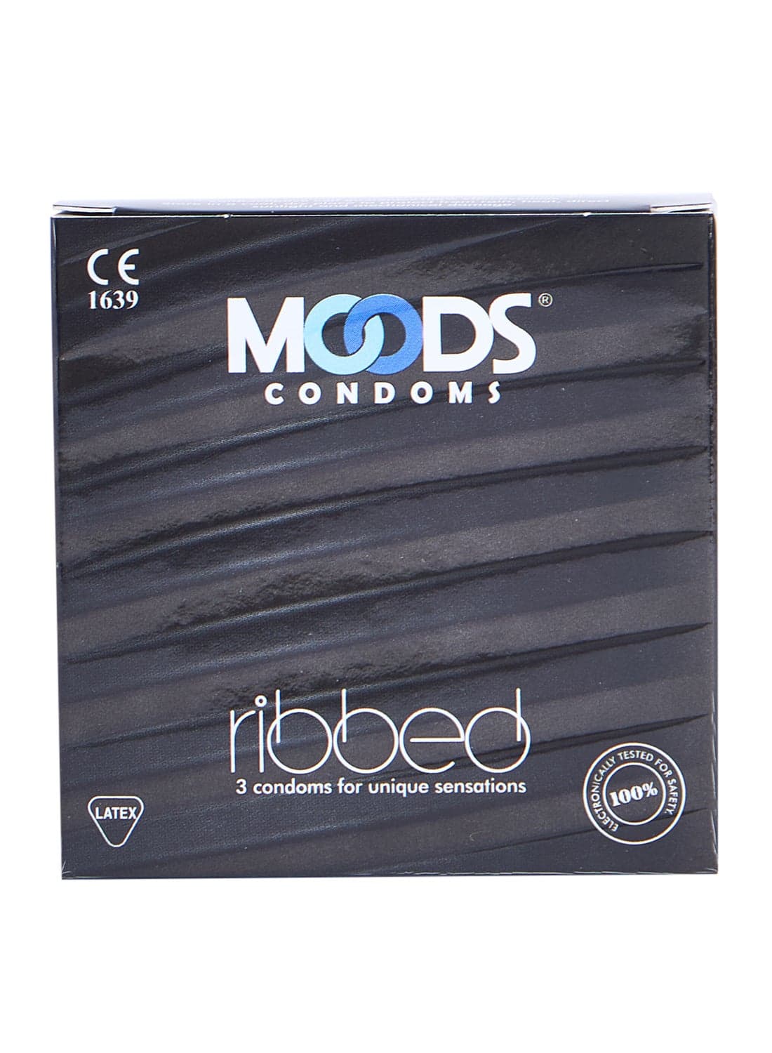 Ribbed Condoms 3's Made With Natural Rubber Latex