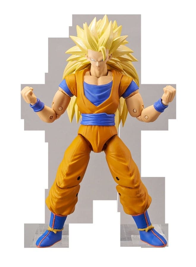 Dragon Ball Stars Super Saiyan 3 Goku 6.5-Inches | Collectible Action Figure | Display Figure | Interchangeable Hands | Perfect Gift for Collectors, Manga & Anime Lovers!