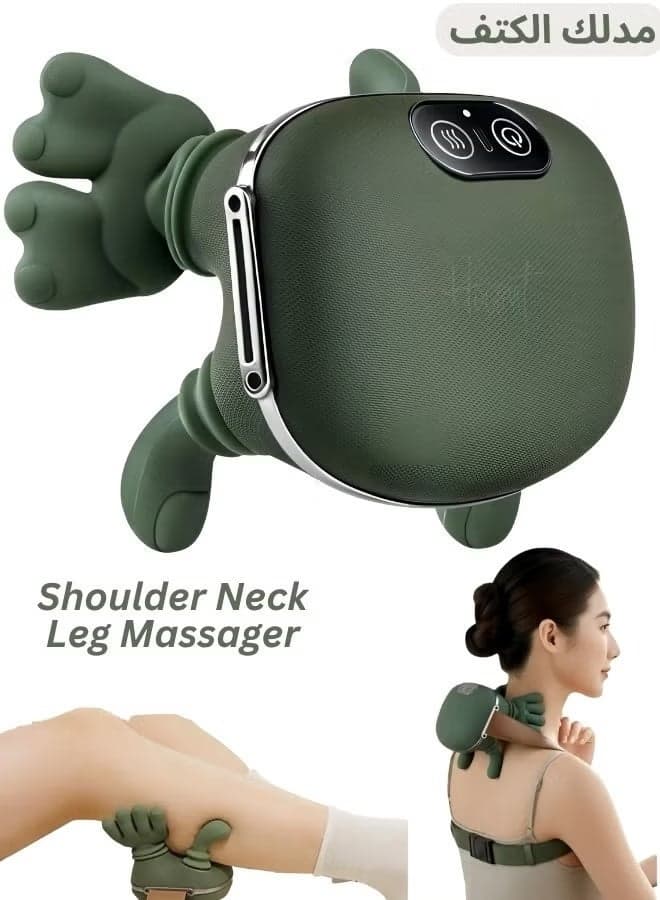 Shoulder Massager Bionic 4D Neck Massager with Heat Rechargeable Deep Tissue Kneading Massage Simulated Hand Neck Legs and Back Massager for Women Men