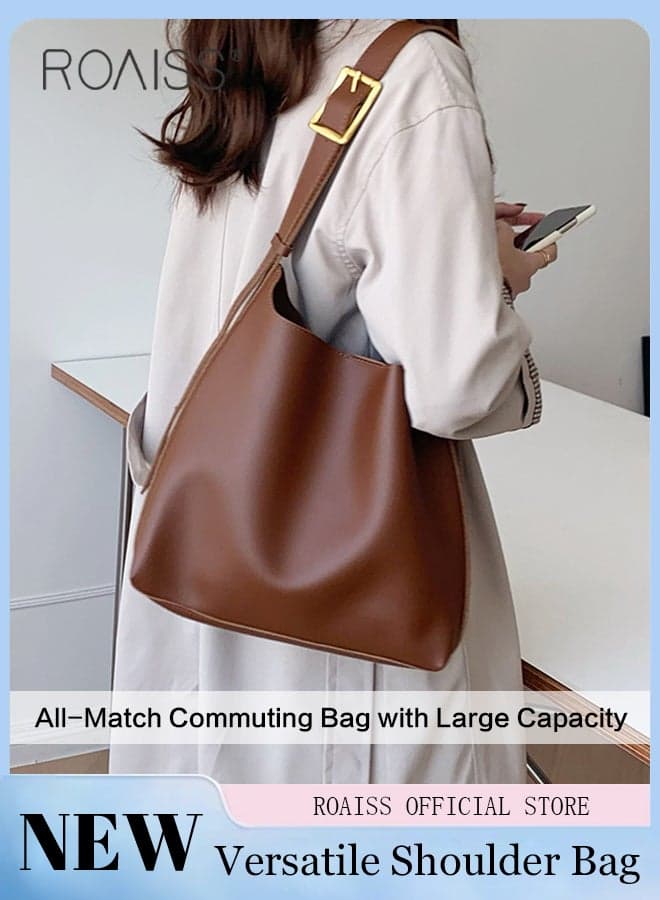 Women Stylish Shoulder Bag, Large Capacity Hobo Bag with Adjustable Strap and Magnetic Buckle, Elegant Chic Crossbody Bag for Ladies, Ideal for Dating, Shopping and Everyday Use