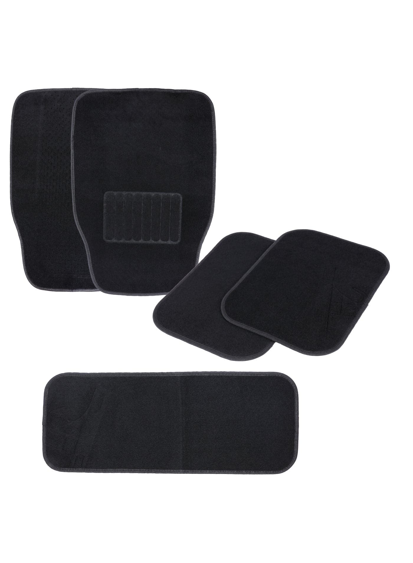 Epsilon Car Mat Set- EPSCM1585/ 5 Piece Pack, Perfect for Cars, Excellent Floor Grip and Anti-Slip Design/ Stylish Floor Protection, Universal Size and Easy to Clean/ Black