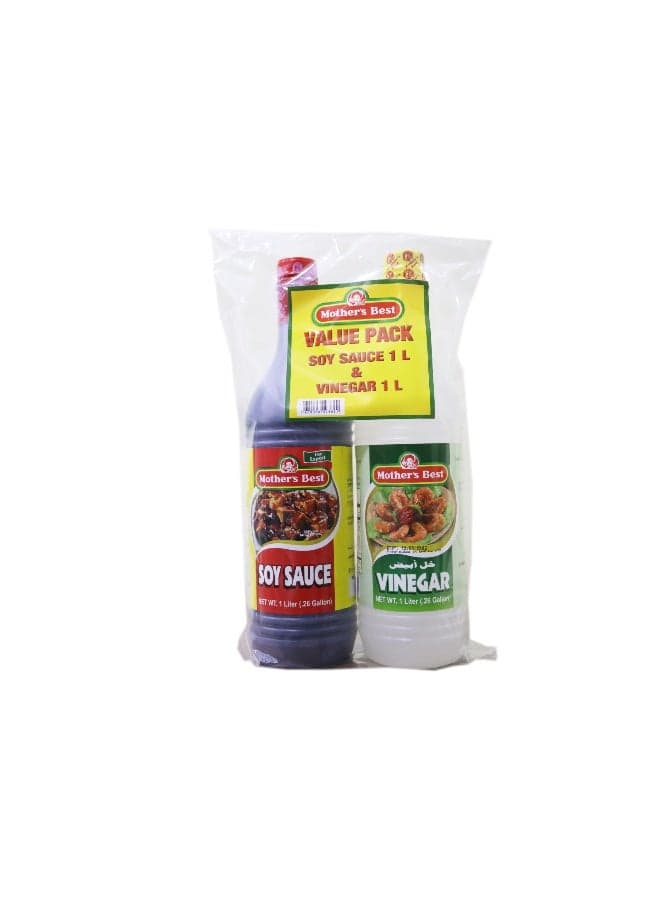 Soy Sauce 1Ltr+Vinegar 1Ltr Value Pack