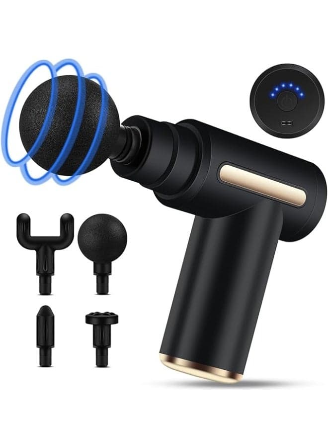 Mini Massage Gun Percussion Deep Tissues Muscle Massager Gun With 6 Speeds Massage Device Super Quiet Portable Electric Handheld Body Massager For Back Neck Pain Relief