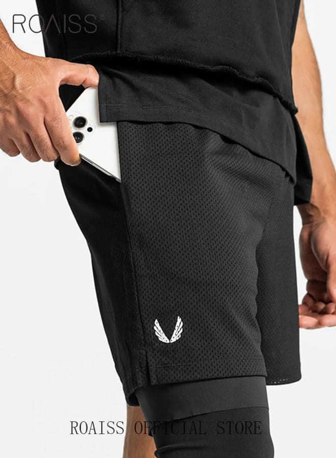 Men's Functional Sports Fitness Pants Made with Skin-Friendly, Breathable Wear-Resistant and Quick-Drying Fabric Comfortable Loose Fit, Designed for Optimal Performance During Training and Various Workouts Black-