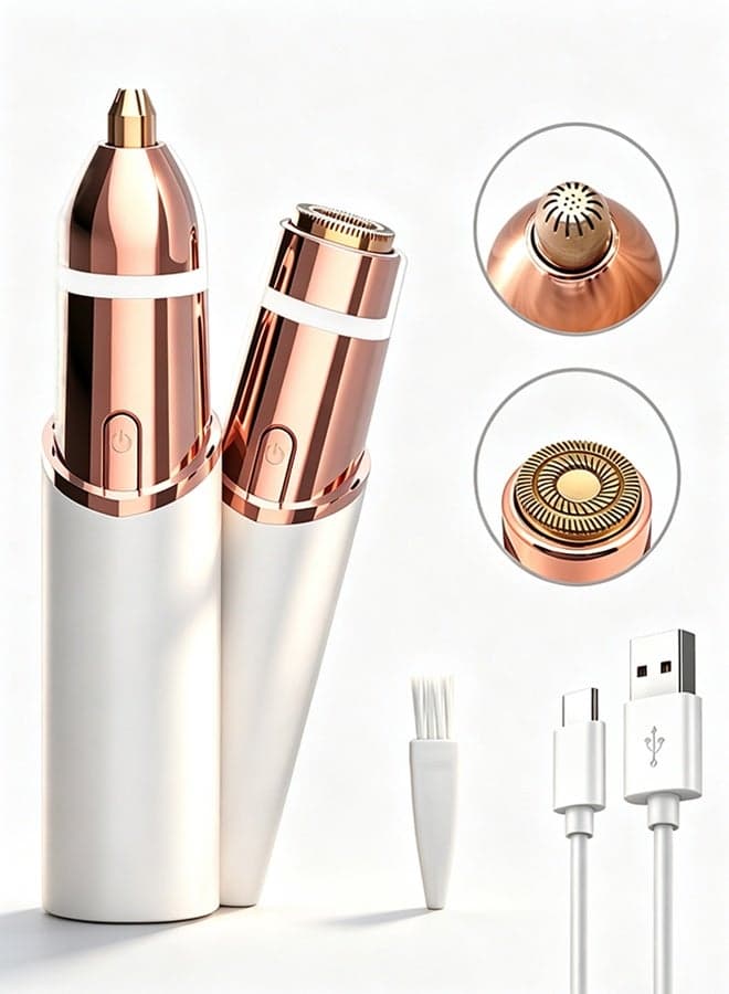 SUCITY Epilators, 2 in 1 Shaver, Electric Eyebrow Trimmer, Portable Hair Trimmer, Painless Hair Remover, USB Rechargeable Women Shaver for Eyebrow, Face, Body & Bikini LineSUCITY Epilators, 2 in 1 Shaver, Electric Eyebrow Trimmer, Portable Hair Trimmer, Painless Hair Remover, USB Rechargeable Women Shaver for Eyebrow, Face, Body & Bikini Line