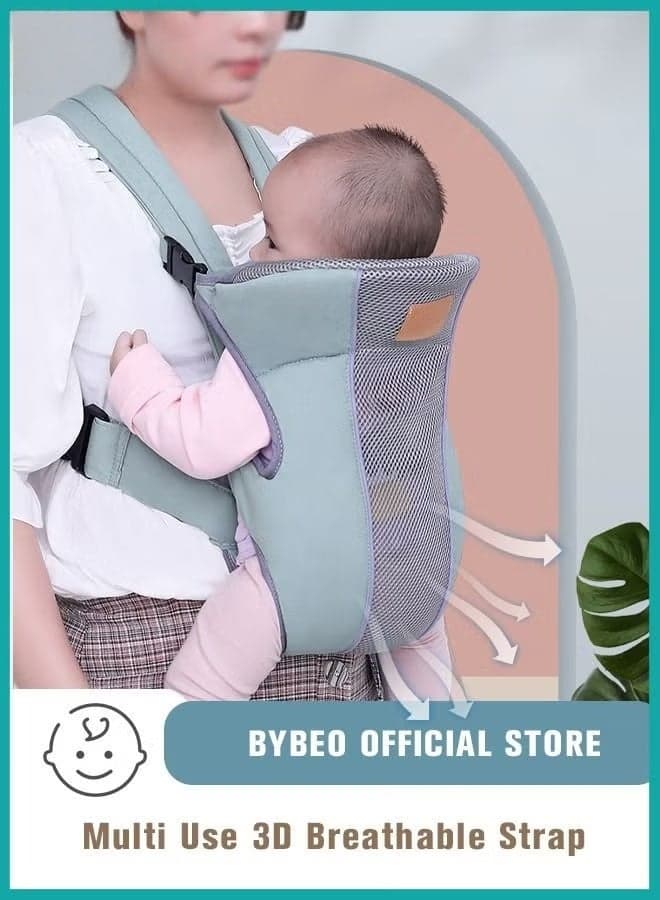Baby Adjustable Wraps Carrier, Breathable Ergonomic Front Facing/Back Carriers for Newborn Newborn to Toddler 0-15kg, One Size Fits All
