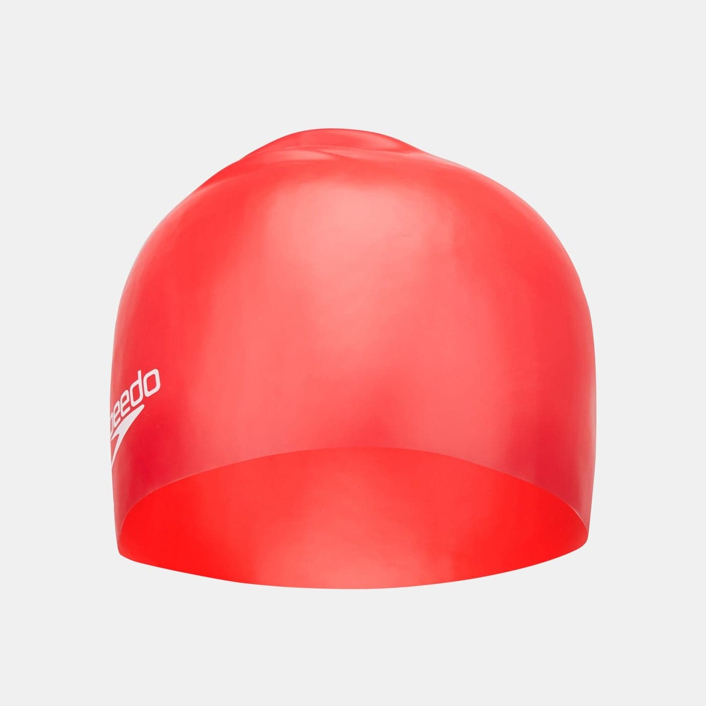 Speedo Moulded Silicone Junior Swim Cap – Red, Ergonomic 3D Design, Durable & Chlorine Resistant