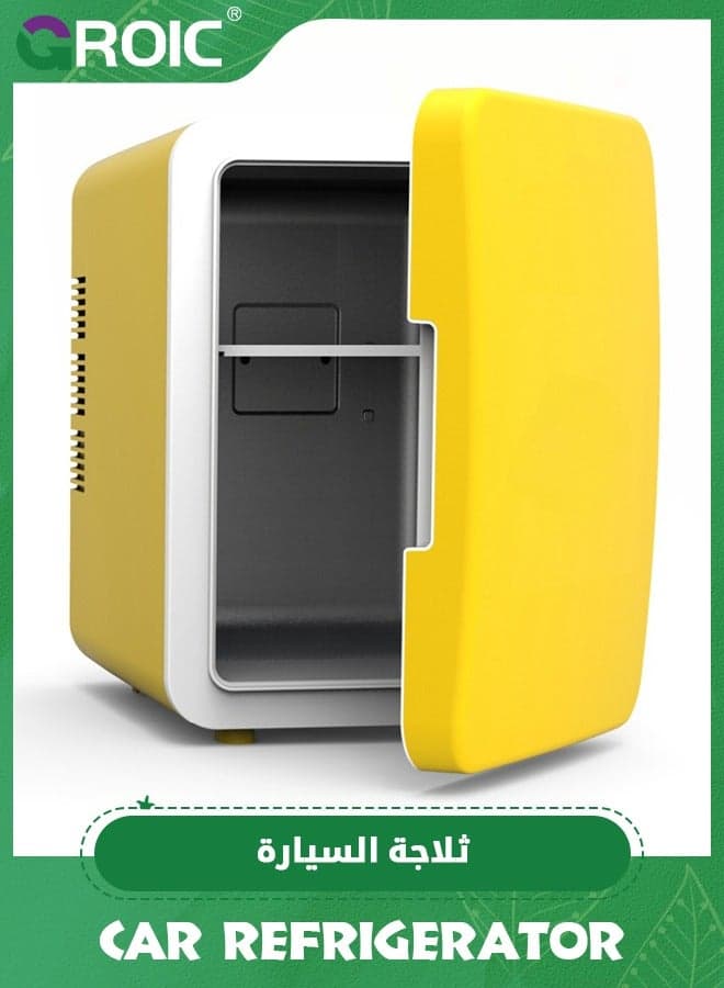 6L Mini Fridge, Portable Cooler Fridge for Car, Office, Bedroom, Compact Car Refrigerators for Food, Drinks, Travel or Cool Small Makeup Fridge for Cosmetics, Skin Care and Food