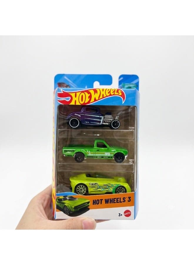 Hot Wheels Basic Car 3-Pack – Set of 3 Die-Cast 1:64 Scale Vehicles, 3+ Years – Die-Cast Toy Car for Kids & Collectors - Assorted