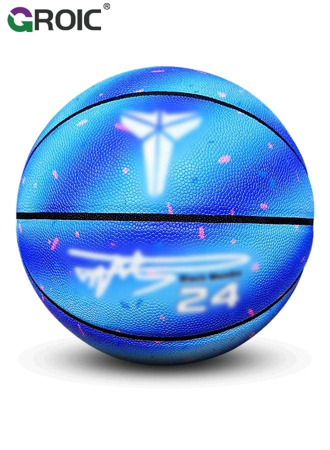 Kobe No.24 Basketball 29.5" Standard Offical Size 7 Indoor Outdoor Basketball Pu Leather Game Basketball,Game Training Universal Basketball,Outdoor Sports Goods
