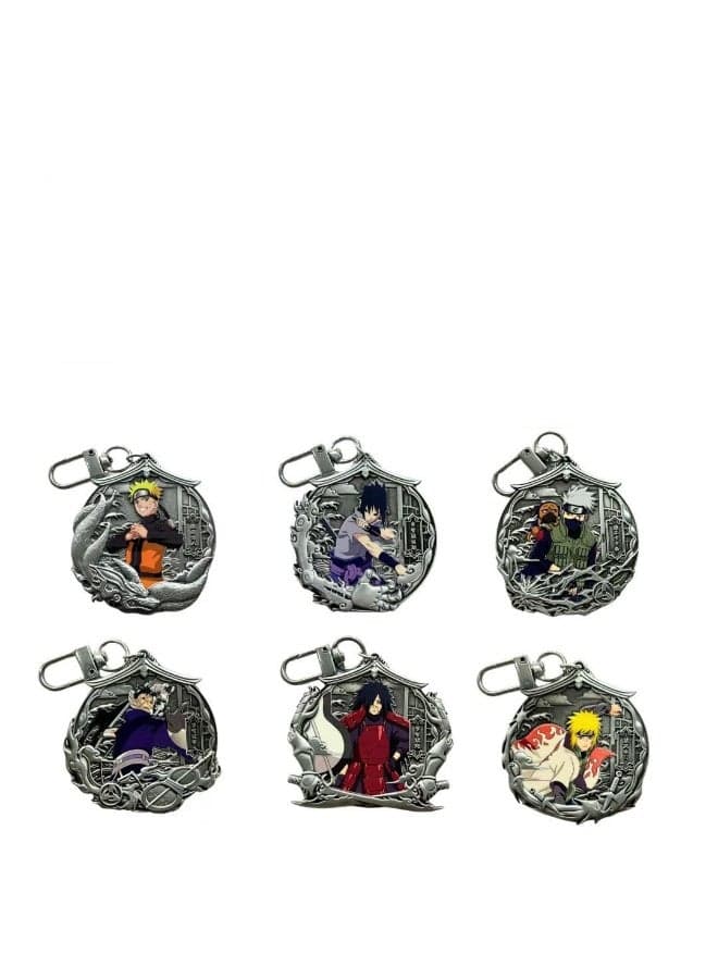 Mysterious Box! 6-Piece Naruto Basic Metal Charms Blind Set - Includes Naruto Uzumaki, Kakashi and More, Which One Will You Unbox