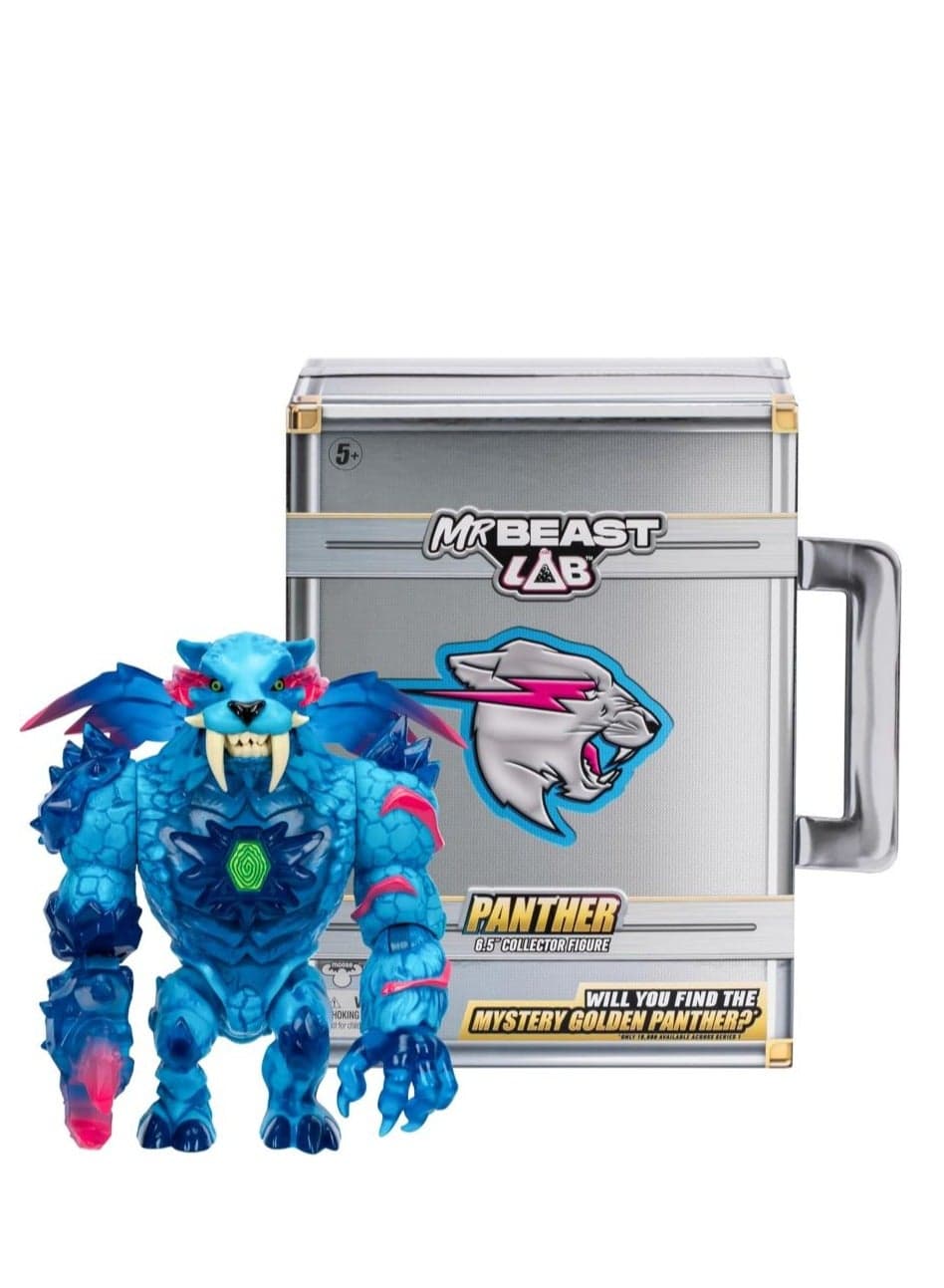 MrBeast Lab Apex Beast Panther Collector Figure, 6.25" Tall, with Extreme Detailing, Premium Packaging