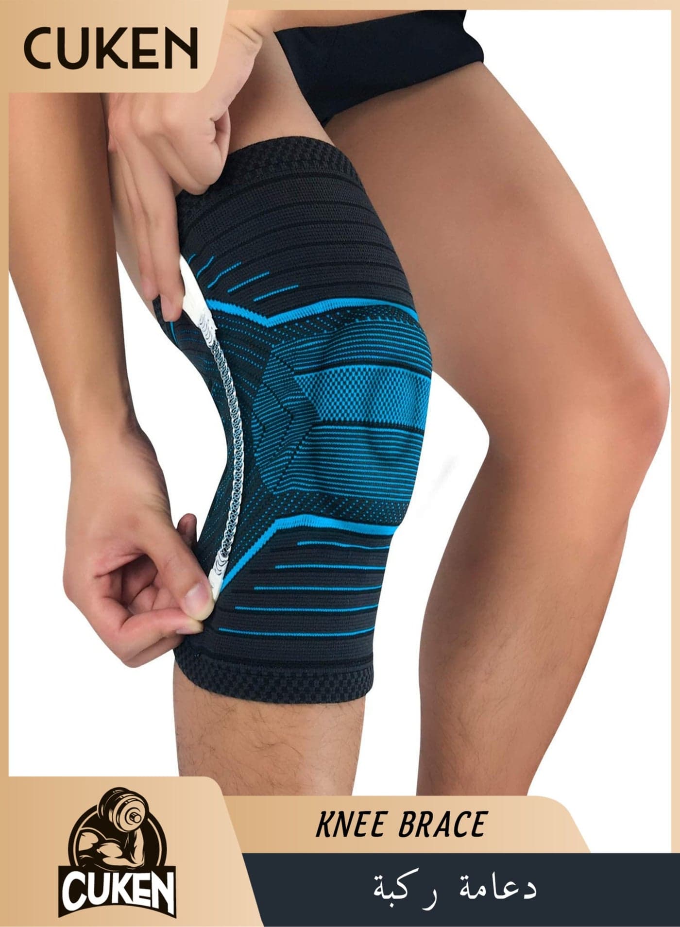 1 Pcs Professional Grade Hinged Knee Brace with Side Stabilizers and Patella Gel Pad, for ACL, Meniscus Tear, Arthritis Support and Joint Pain Relief, Post Surgery Injury Recovery Brace, Blue Black L