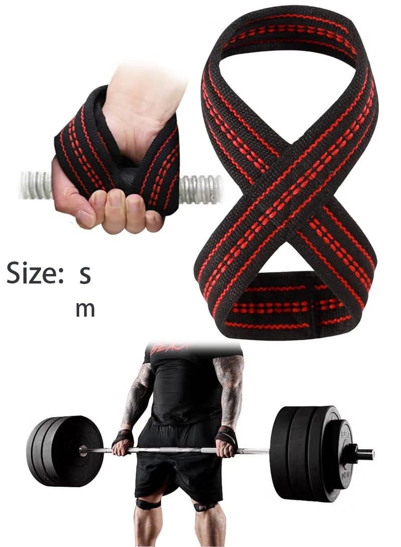 Figure 8 Weight Lifting Straps DeadLift Wrist Strap for Pull-ups Horizontal Bar Powerlifting Gym Fitness Bodybuilding Equipment available in two different sizes