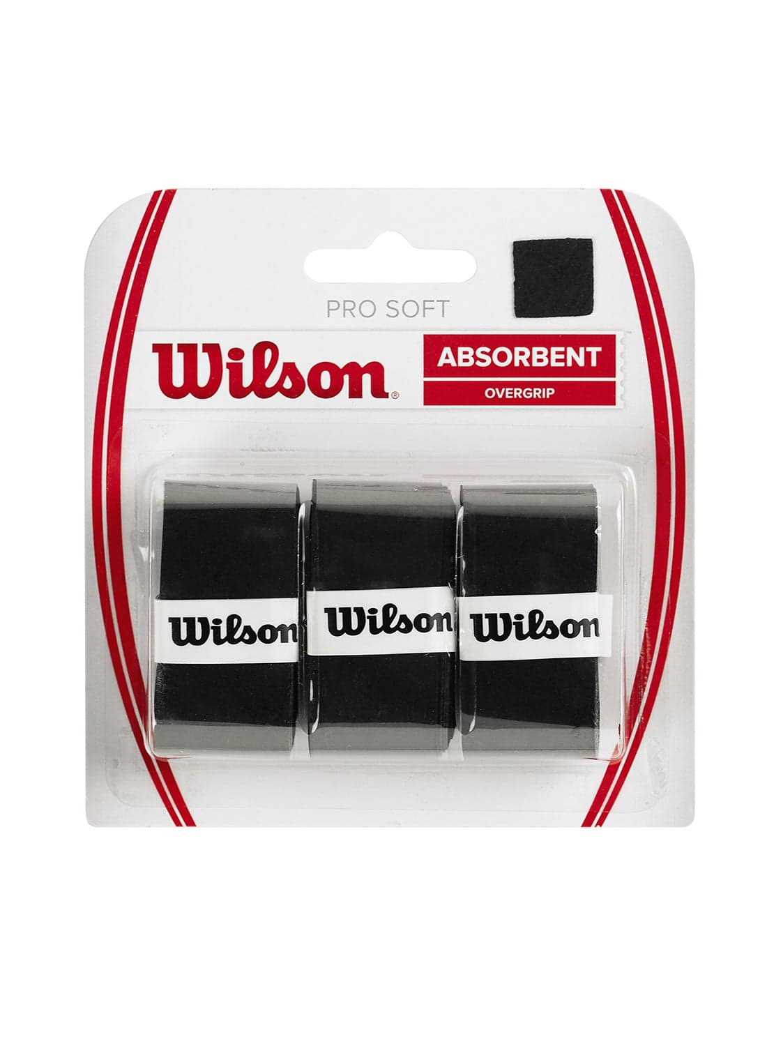 Pro Soft Tennis Racket Black Overgrip - 3 overgrips pack