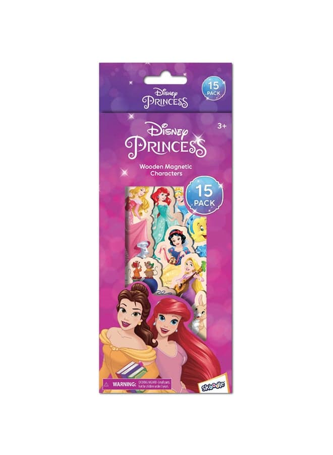 Disney Princess Wooden Magenetic Characters Set| 15 Pack | Educational Toy For Kids | Multicolor | Age 3+