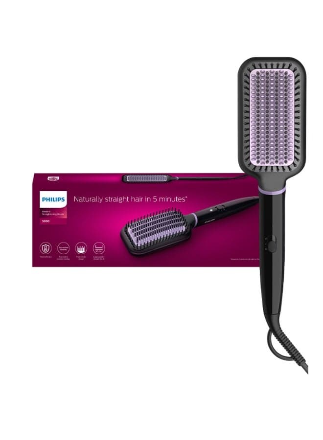 Hair Straightening Brush BHH880/03 Black/Purple