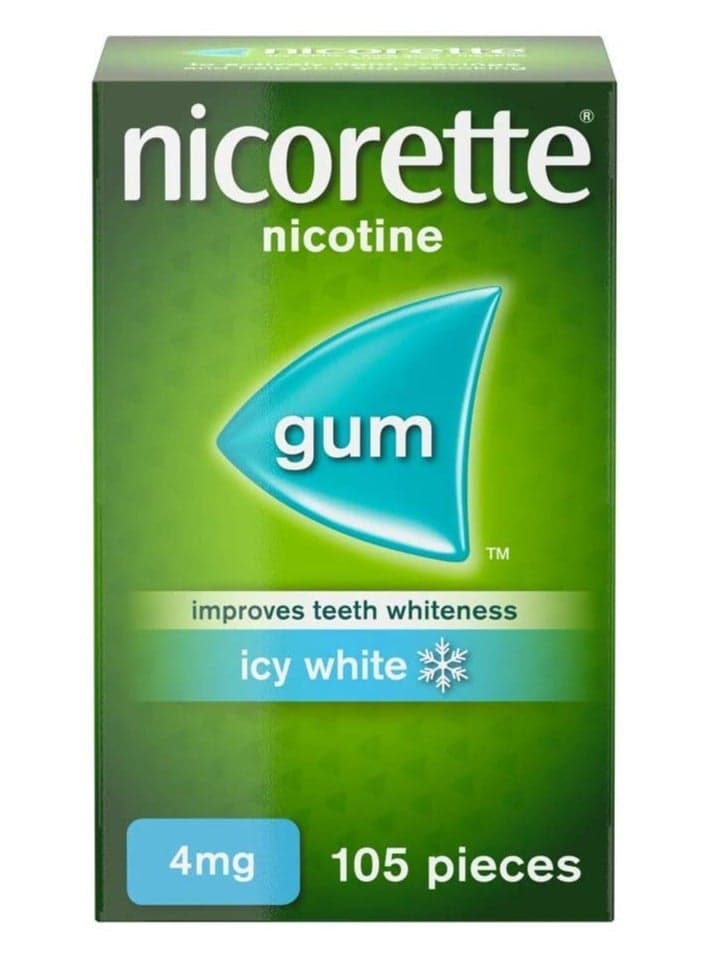 Nicorette Icy White 4mg Gum 105 Pieces