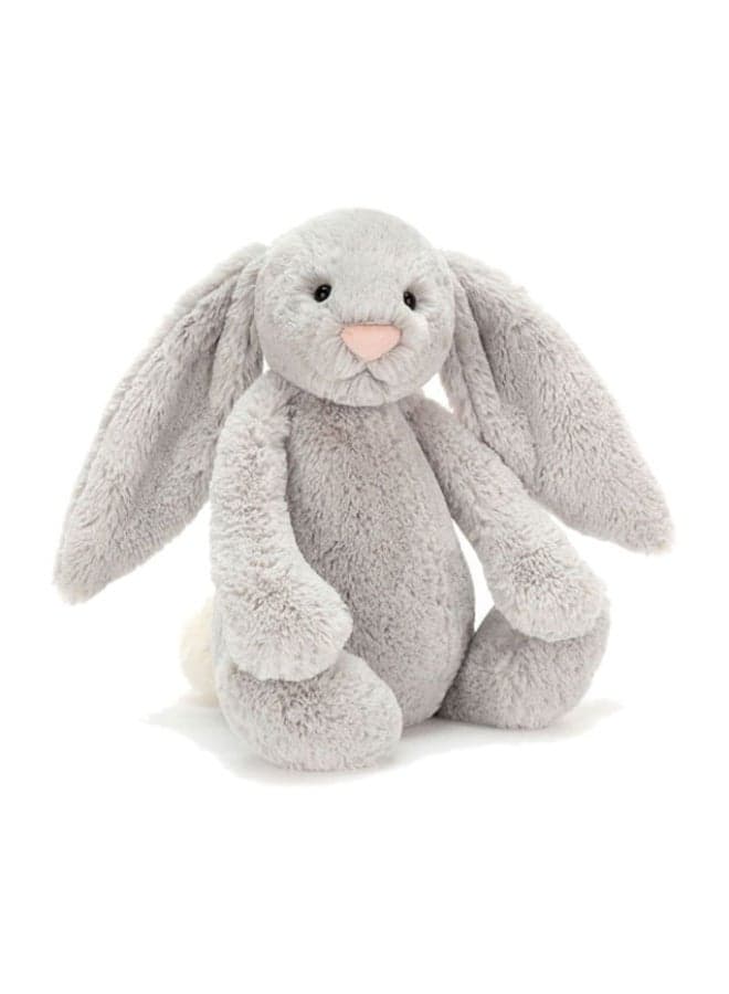 Bashful Silver Bunny Plush – Soft Stuffed Toy with Cordy Legs, Cute Valentine’s Gift for Kids & Adults, Collectible Jellycat, 28cm