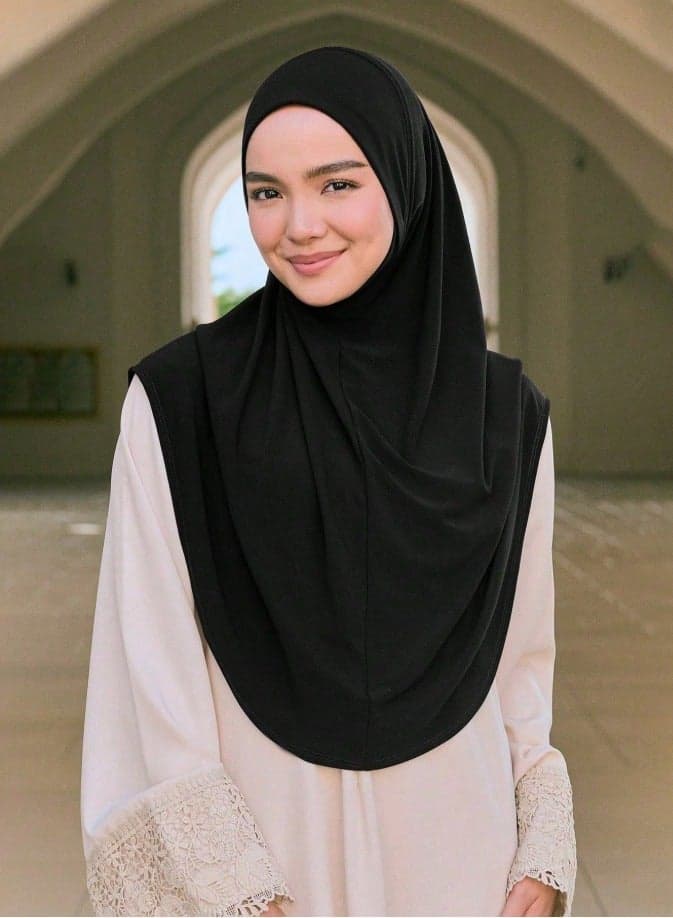 Women Muslim Instant Hijab Full Cover Headscarf Islamic Clothes Fashion Long Hijabs Abaya