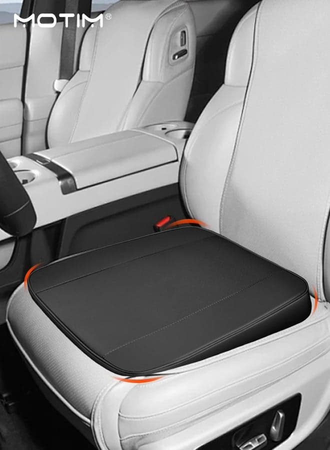 Upgraded Car Seat Cushion Pad, Ergonomically Seat Memory Foam Seat Cushion, Leather Covered Breathable Car Seat Cushion, Improves Vision Posture, Support Sciatica, Lower Back Pain Relief