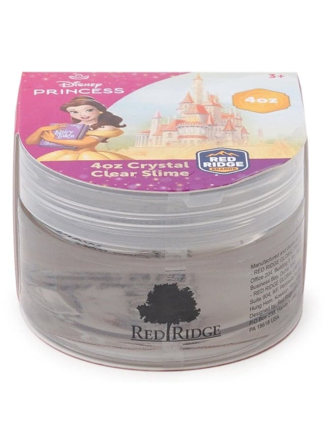Princess 4oz Crystal Clear Slime | Soft, Glossy & Stretchy | Non-Sticky Slime For Kids | Ideal For Gifting | Clear | Age 3+