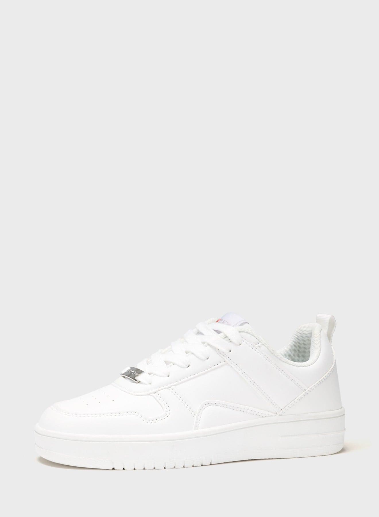 LUCKY STEP Women Fashion Sneakers Leather Low Top Tennis Shoes Lace Up Casual Comfortable Walking Shoe
