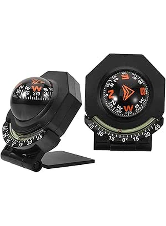 Foldable Car Compass Dashboard With Inclinometer High Precision Navigation Ball For Vehicle Boat
