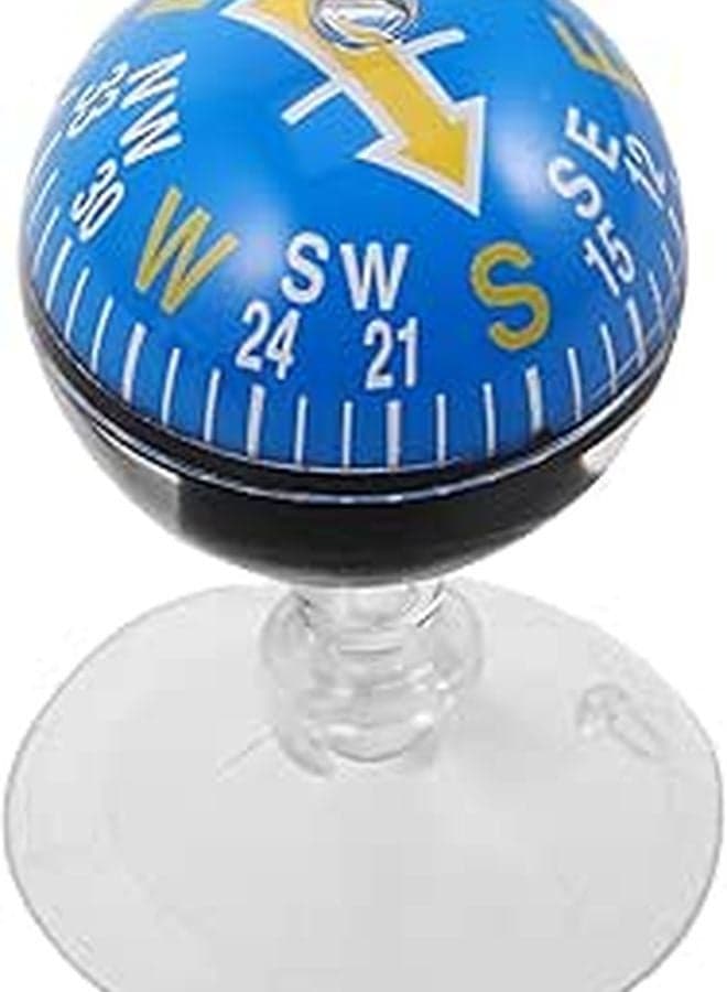 Portable 38mm Plastic Car Compass with Suction Cup for Dashboard Mount Navigation