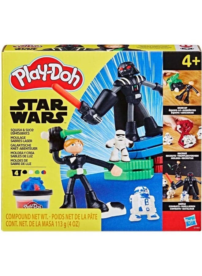 Star Wars Squish & Slice Lightsabers Action Figure Set (Pack Of 12, 113 G)