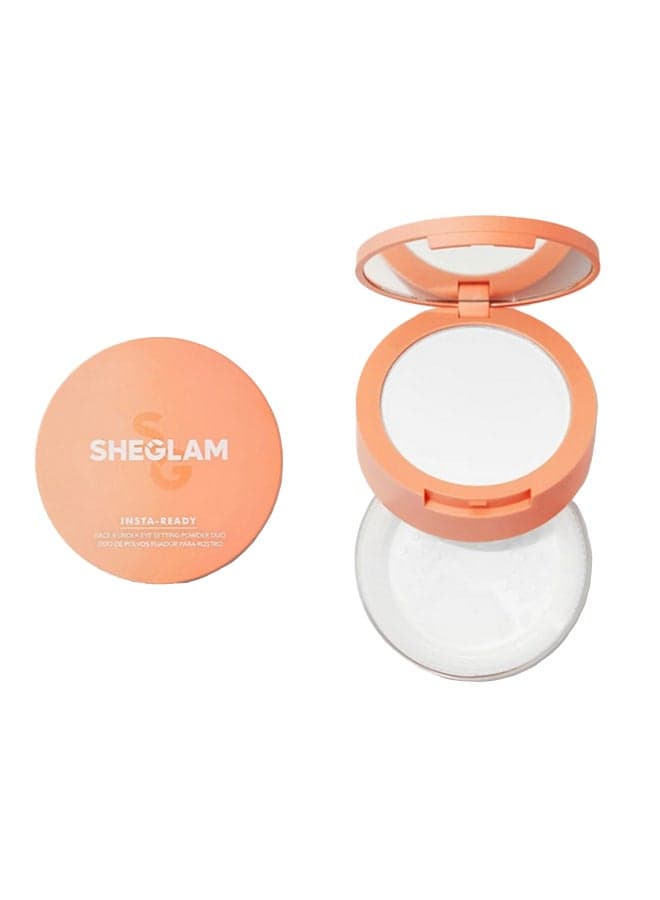 Concelar Insta-Ready Duo-Natural Linen Setting Powder For Face And Under Eyes Transclusent