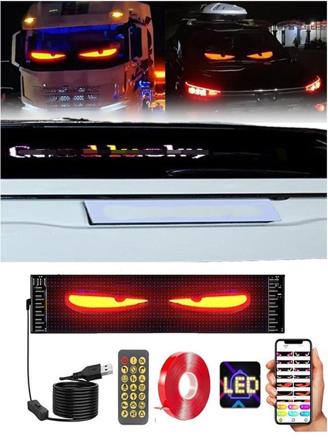 Dynamic Eyes Light for Cars Programmable Flexible Ultra Thin Window Screen LED Display for Car Remote and APP Control