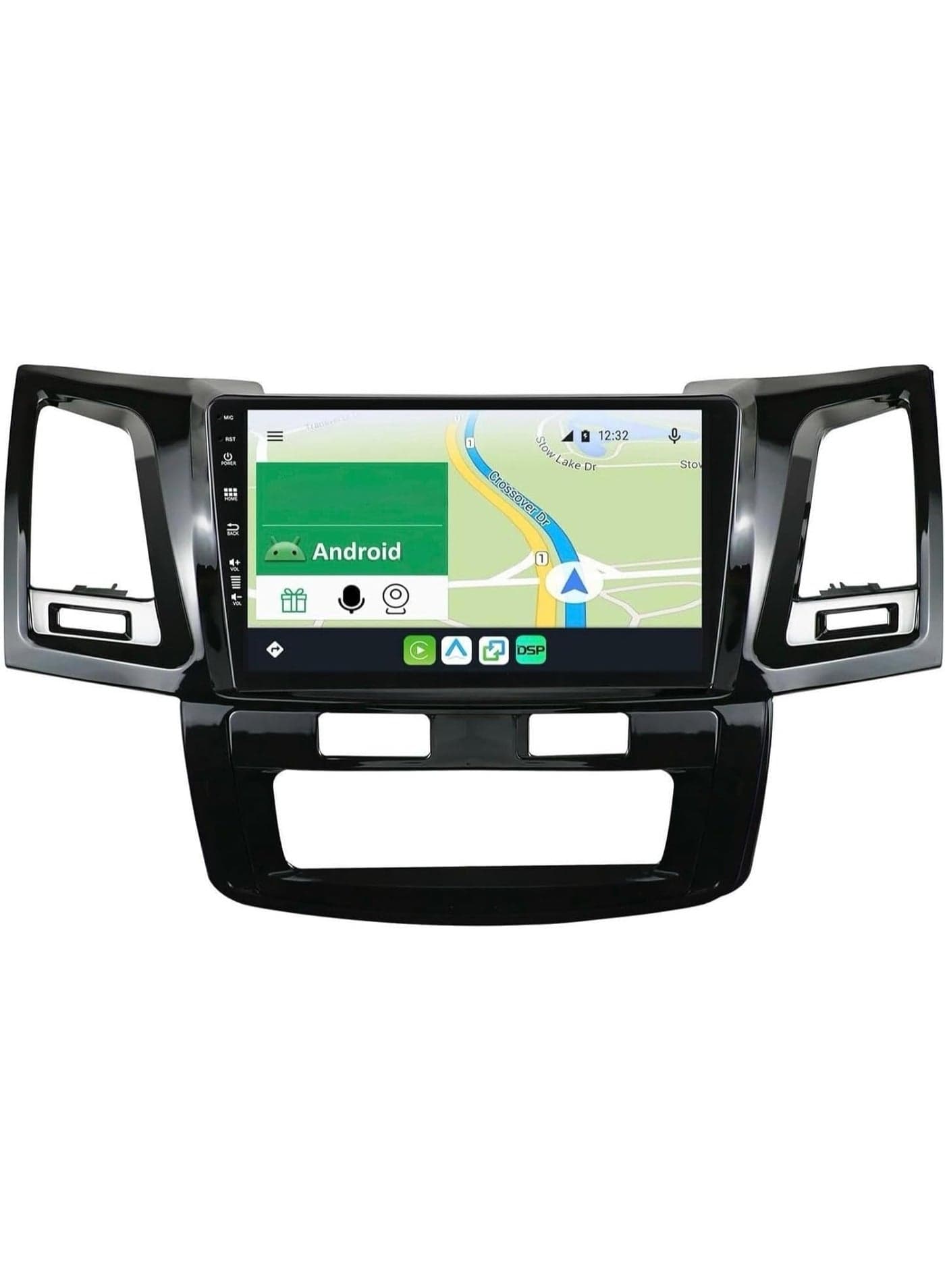 Android Car Stereo for Toyota Fortuner Hilux Revo Vigo 2004-2015 4GB RAM 64GB ROM Support Carplay, M-Link Wi-Fi BT, Radio GPS, 9 Inch IPS Screen with AHD Camera Included