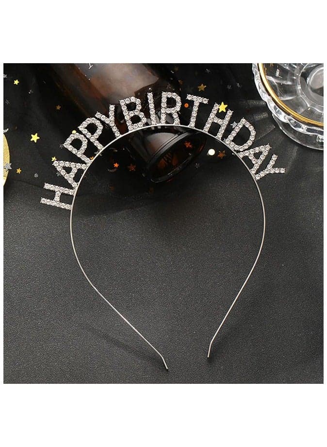 Birthday Headband Queen Crown Hair Band for Women Girls Happy Birthday Party Accessories
