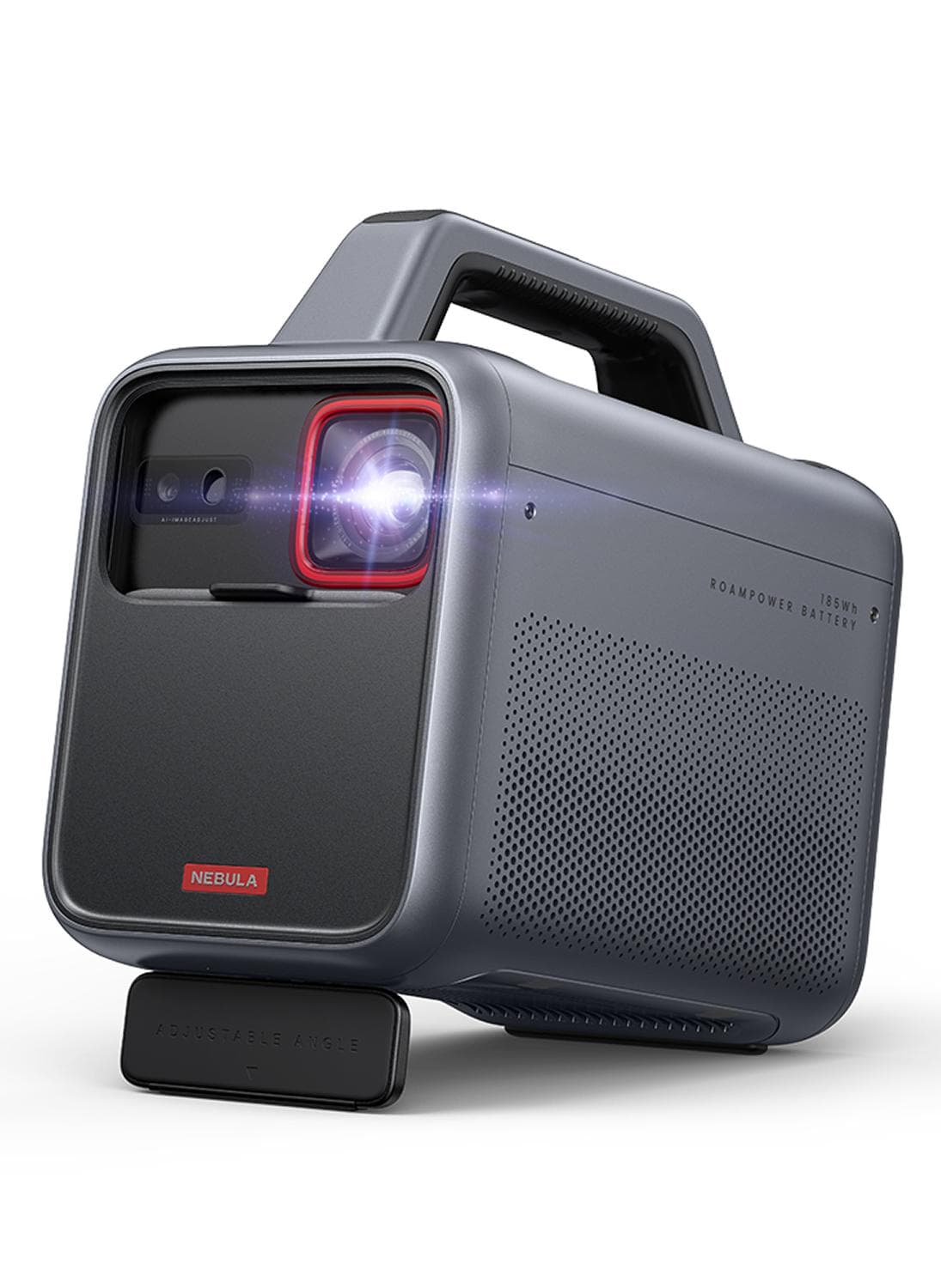 Anker Mars 3 Outdoor Portable Projector, 1000 ANSI Lumens,40W Speaker, Up to 5 Hours, Autofocus, Keystone Correction, Backyard, 200 Inches image, support 4K Projector with WiFi and Bluetooth D2333 Black