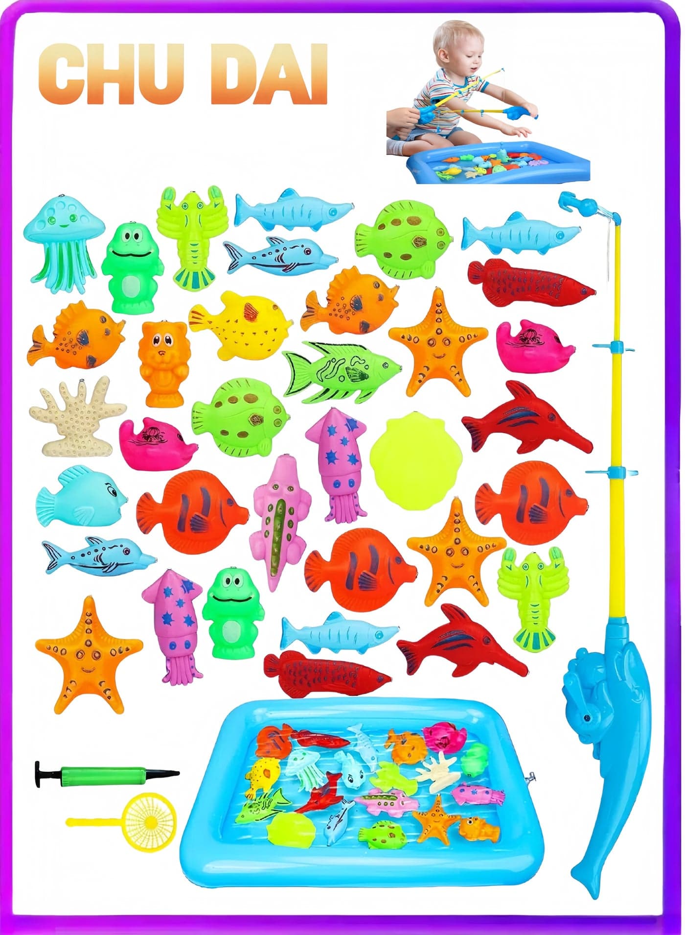 Magnetic Fishing Game for Kids 3-5 with Toddler Fishing Poles,Bath Toys for Kids Ages 4-8,Magnetic Poles Game are Designed for Little Hands
