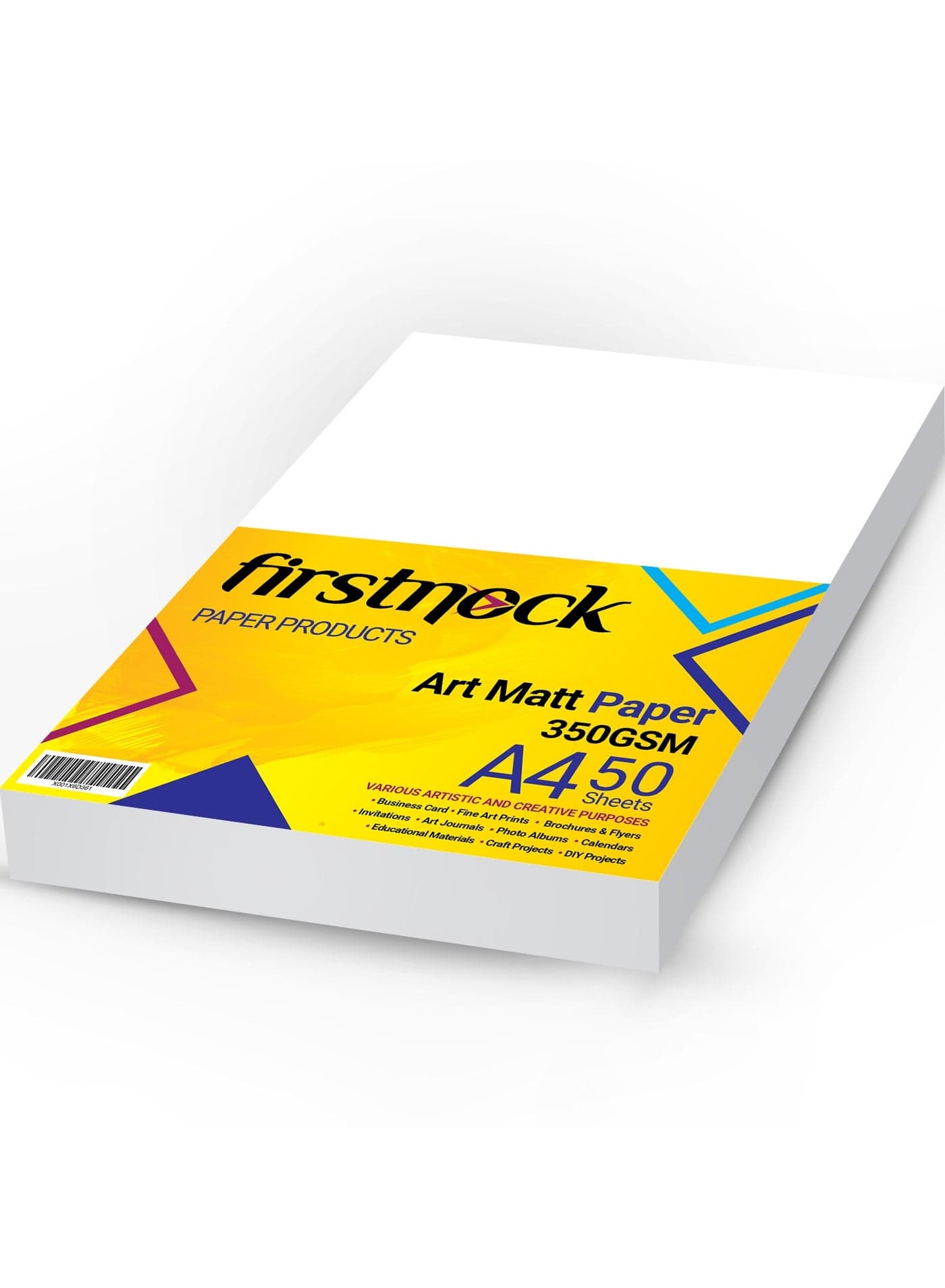 A4 Art Matt White Cardstock Paper 350GSM 50 Sheets Card Stock for Brochures, Business Card, Art Prints, Educational Materials, Invitations, Menus, DIY Projects Card Paper Blank White Cards