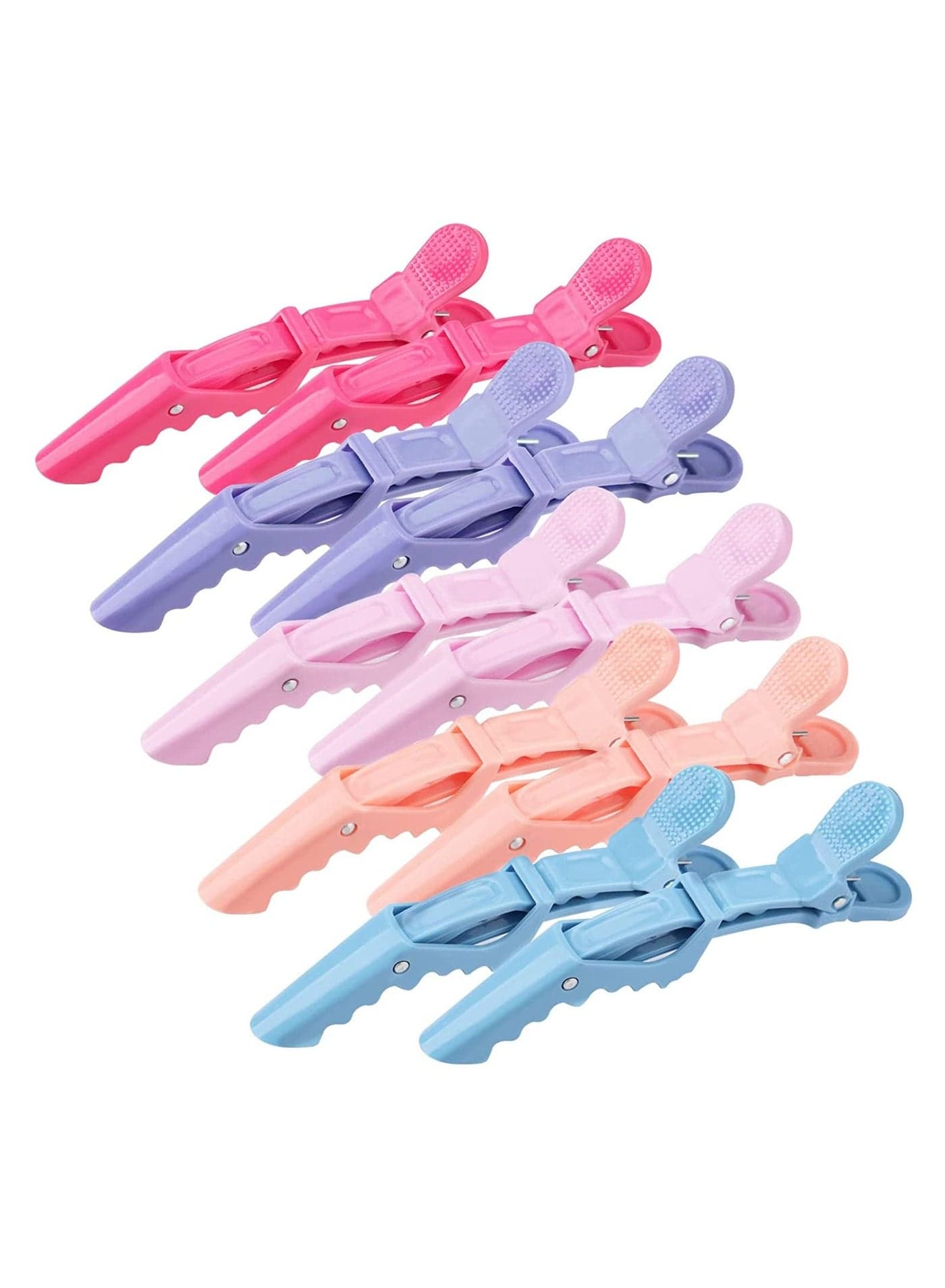 Plastic Non Slip Hair Clips for Women, Professional Alligator Hair Clips, Hair Styling Clips Sectioning Clips of Hair Salon (10PCS Macaroon)