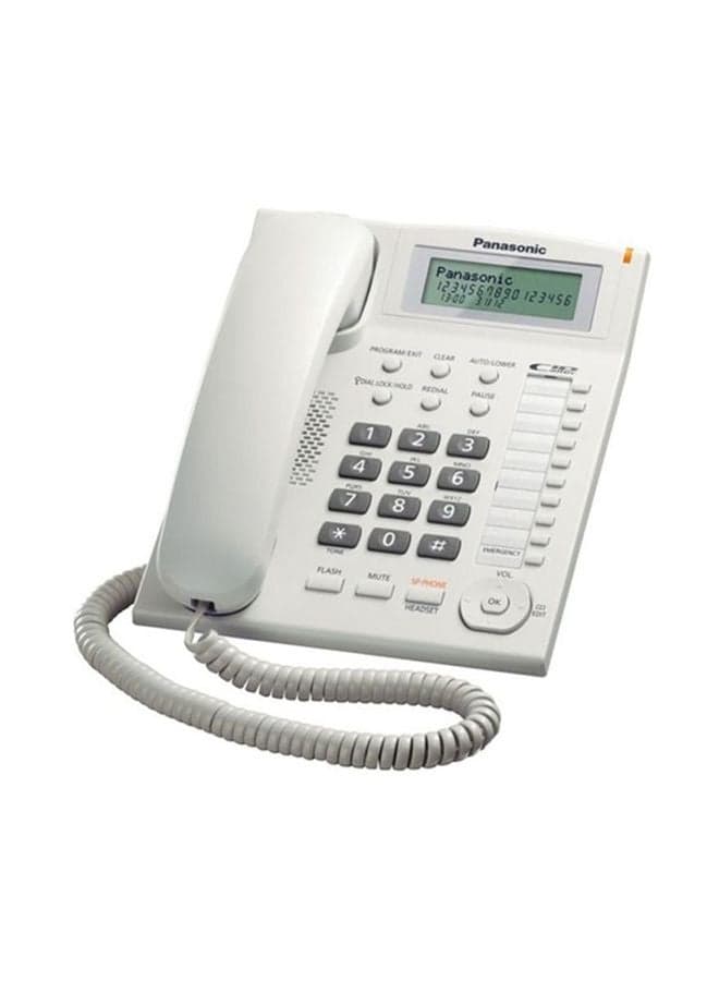 Corded Single Line Telephone White