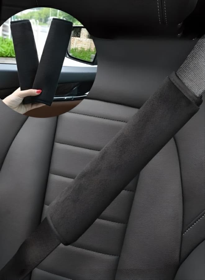 2pcs Soft Plush Car Seat Belt Covers,Car Accessories, Modern Car Interior, Durable Car Cover, Comfortable Car Seat Covers