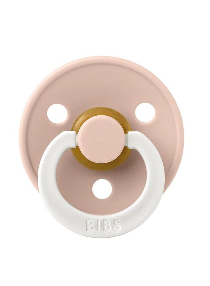 BIBS Pacifier DeLux Colour Glow (Latex) Size 1, Baby 1-piece - Blush Night